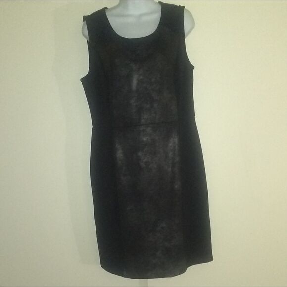 ⬇️⬇️⬇️Worthington Black and Silver Sheath Dress - Picture 1 of 5